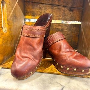 Audra wooden Studded Clog/Slide